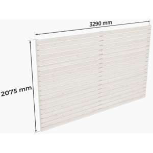Holzbrüder Carport-Rückwand Ralf, Fichte, 207,5x329cm, reinweiß, für optimalen Witterungsschutz.