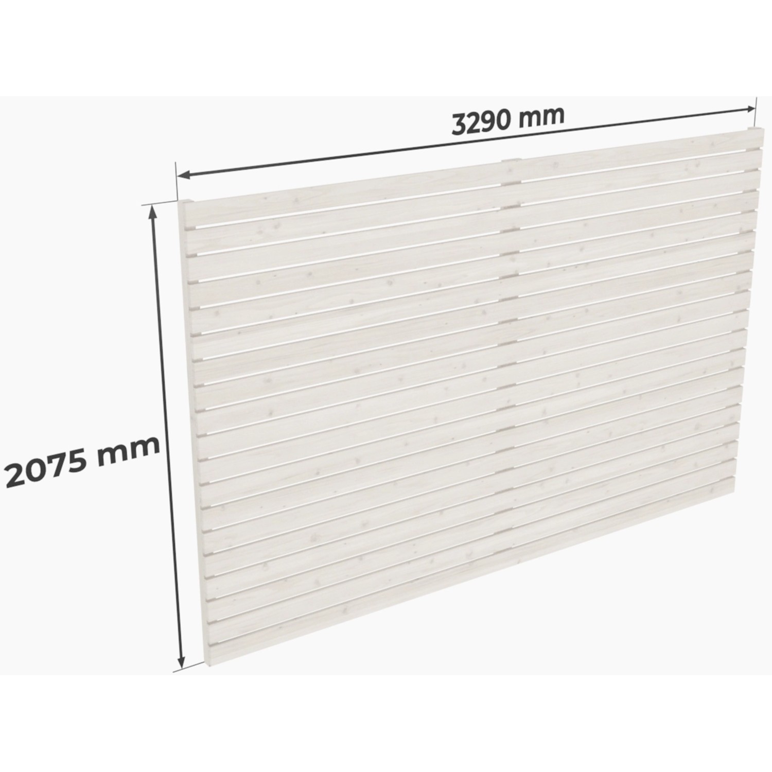 Holzbrüder Carport-Rückwand Ralf Fichte 207,5 cm x 329 cm Reinweiß günstig online kaufen