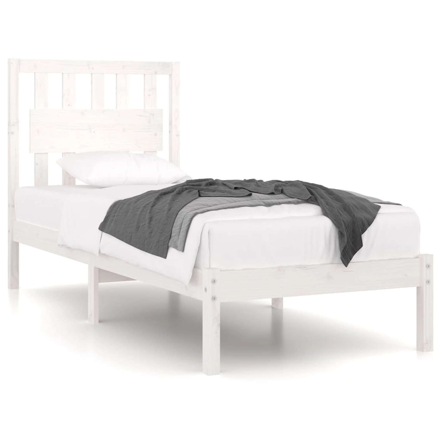 vidaXL Massivholzbett Weiß Kiefer 90x190 cm 3FT Single1083677 günstig online kaufen
