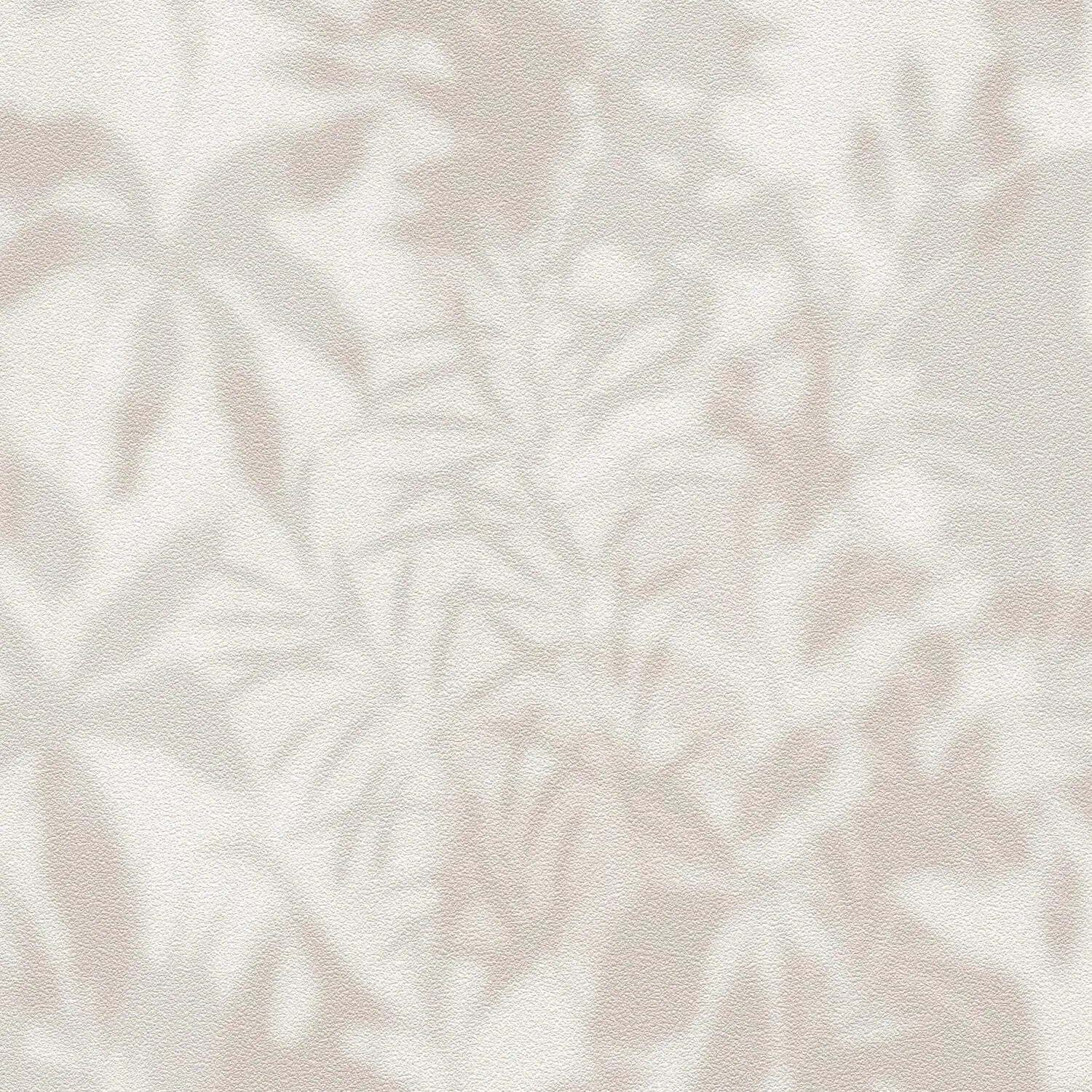 PROFHOME Vliestapete mit floralem Muster in Grau und Beige.