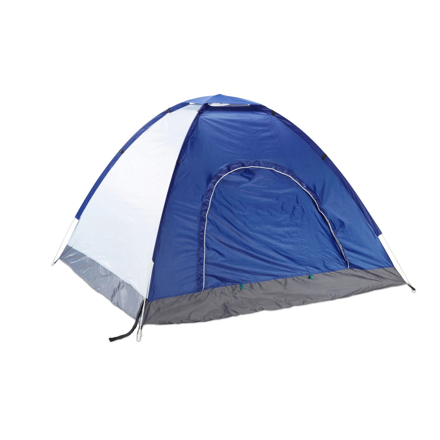 Relaxdays Pop Up Zelt Polyester Anthrazit Blau UV Schutz 50 135 cm x 200 cm x 200 cm 1,4 kg