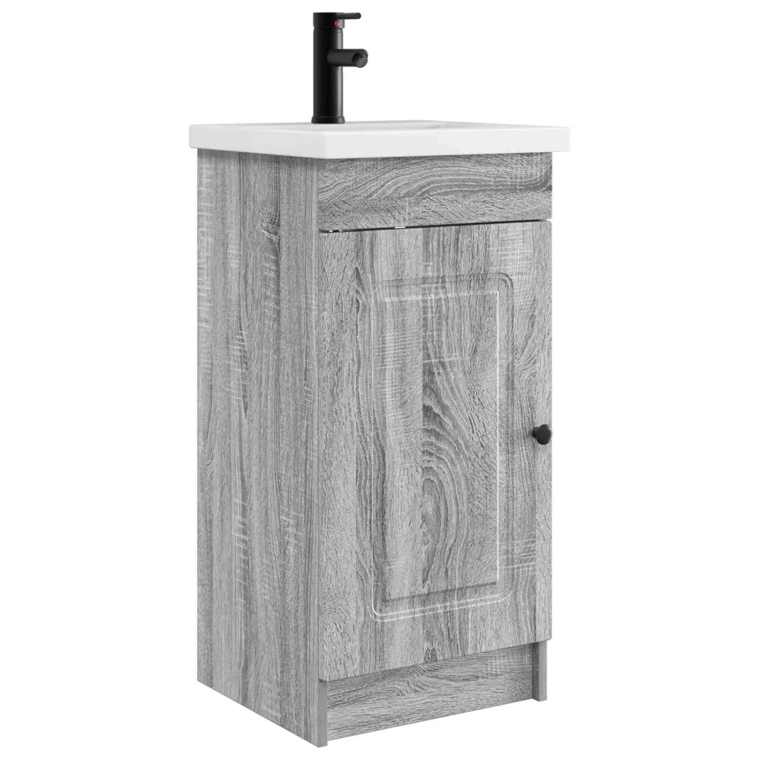 vidaXL Badezimmerschrank mit Waschbecken Sonoma-Grau 42 x 40 x 84,5 cm 890000