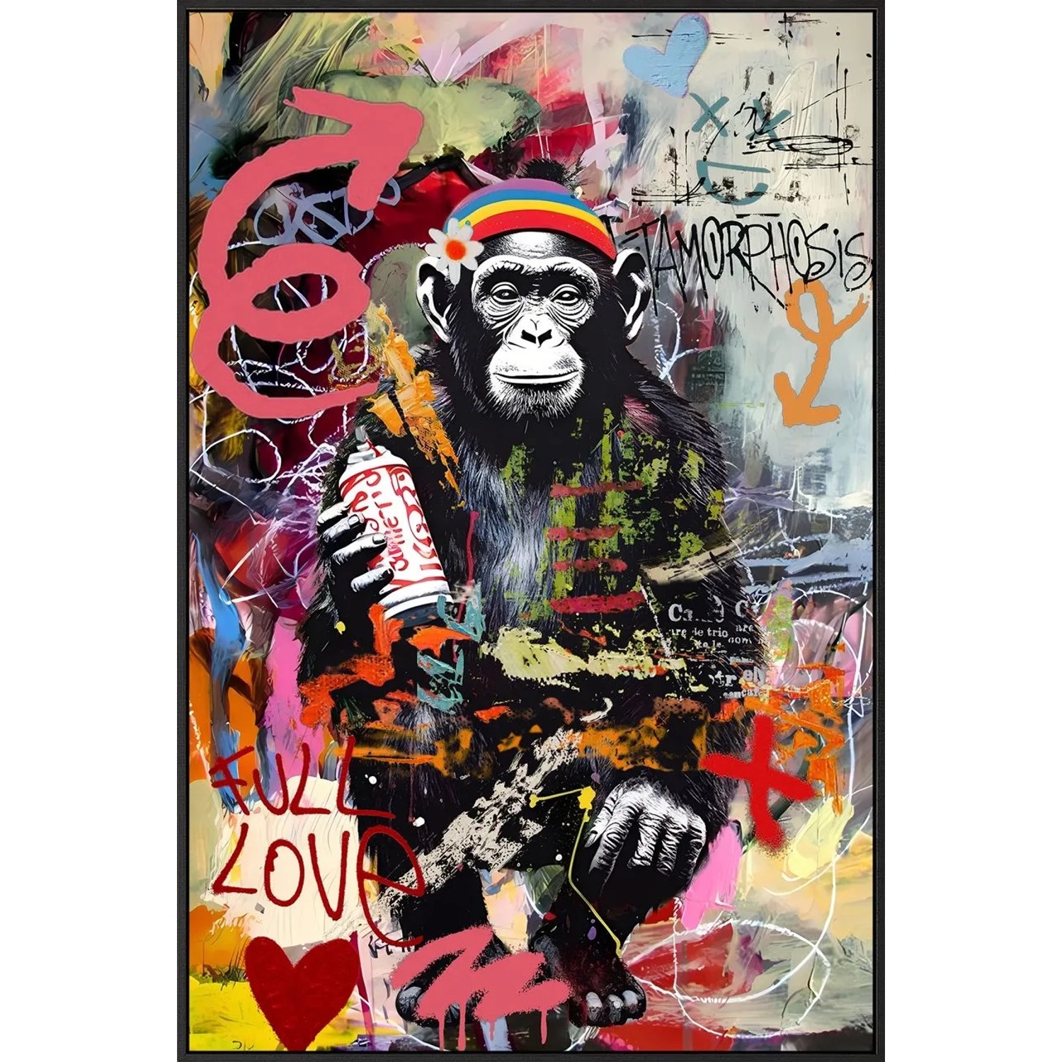 Art Universe Leinwandbild Love & Peace! 100 x 150 cm