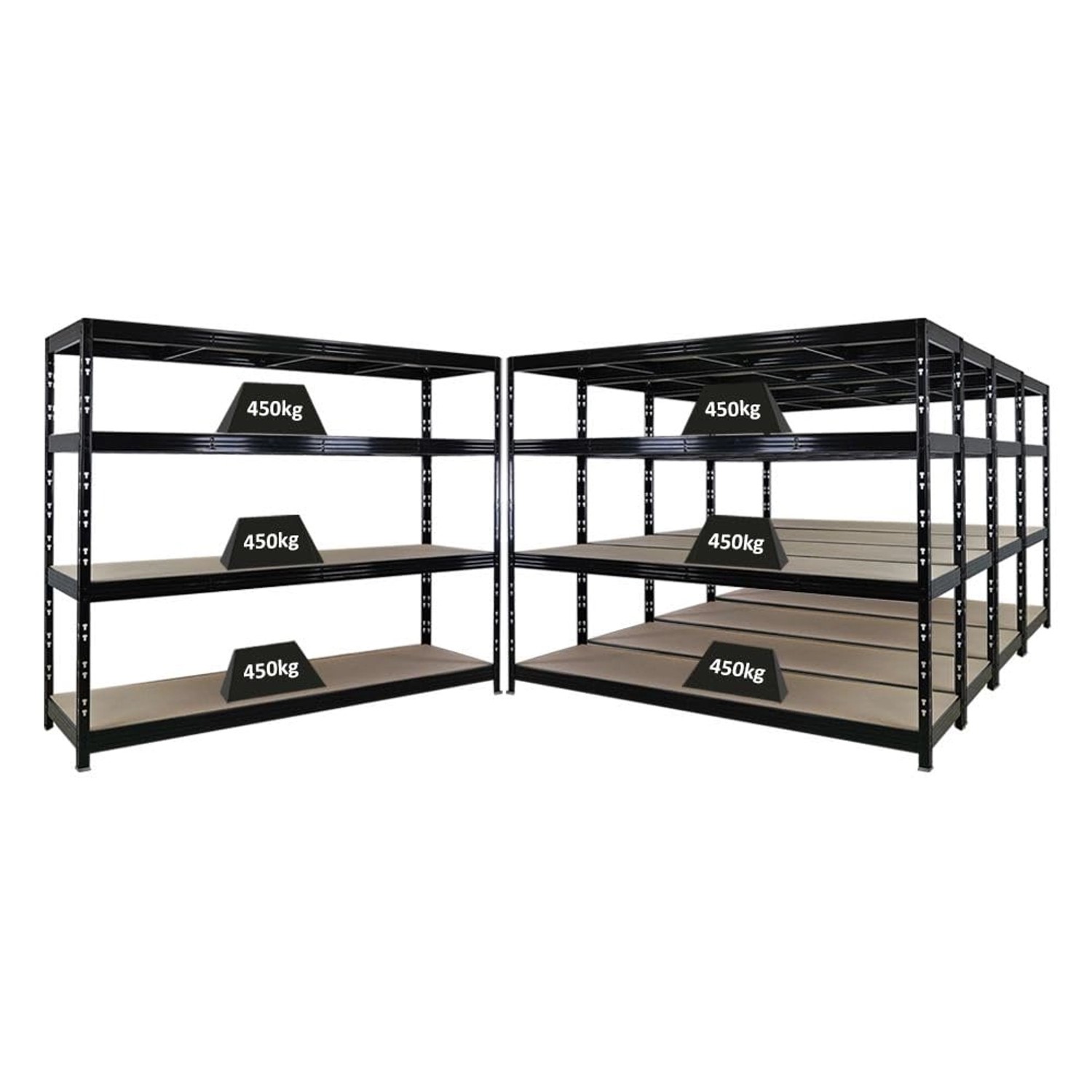 PROREGAL Mega Deal 5x Profi Schwerlastregal Rhino HxBxT 180x240x60cm 4 Span günstig online kaufen
