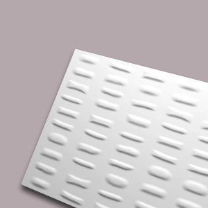 Weißes NOEL & MARQUET 3D Wandpaneel BOHEMIA, Akustikpaneel für die Wandgestaltung.