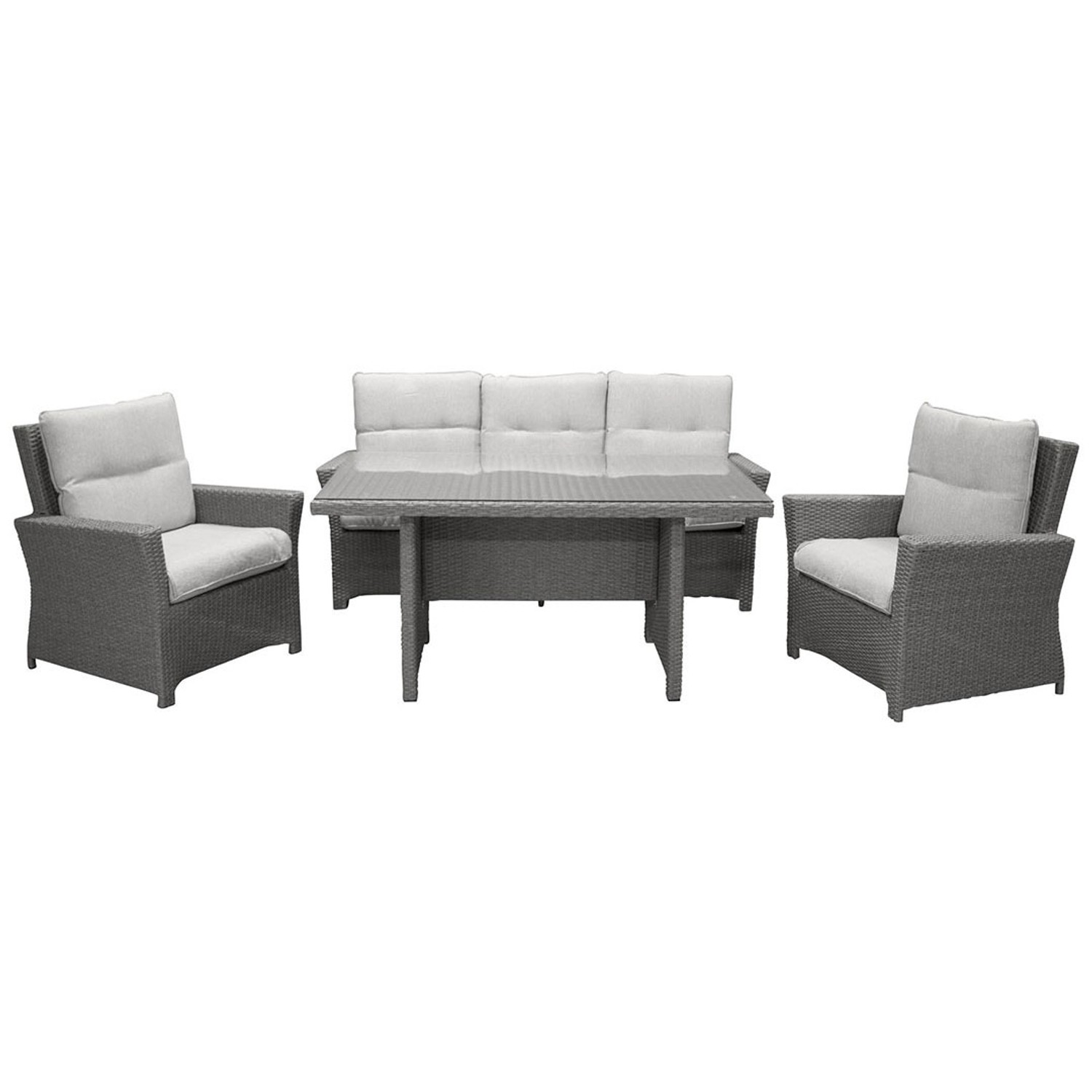 ebuy24 Brentwood Gartenset 4 Teile Grau