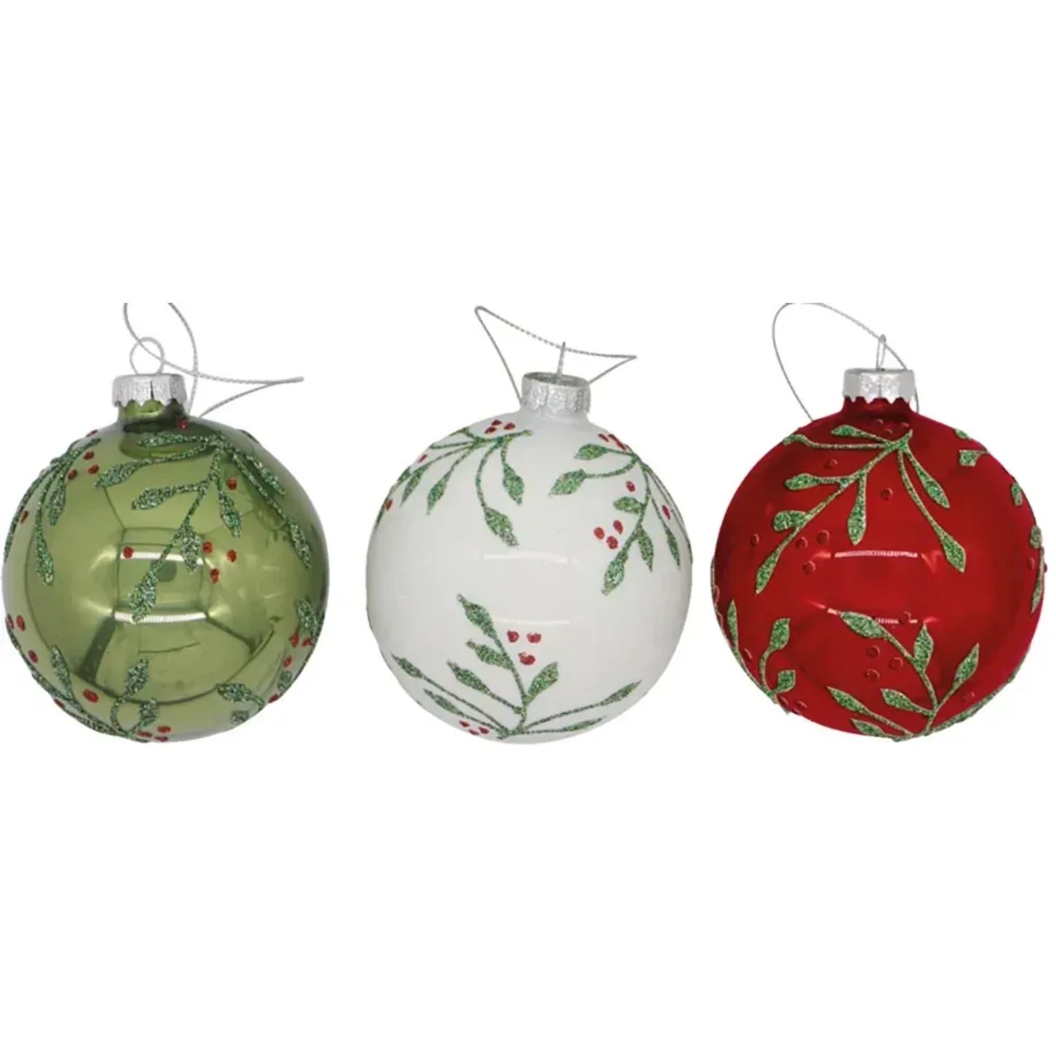 Boltze Home Weihnachtskugel Ingrid 3-fach sortiert
