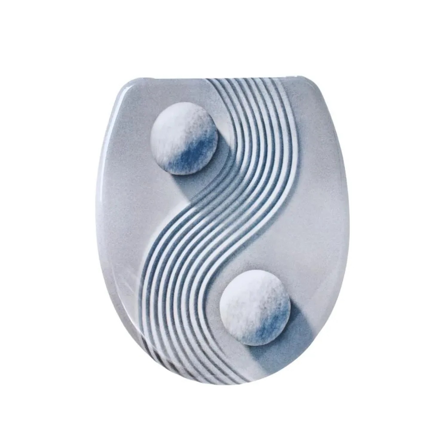 Sinobath Duroplast WC Sitz mit Absenk-Automatik 3D-Wellen