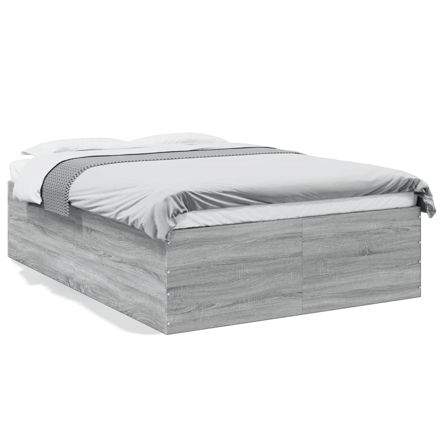 vidaXL Bettgestell Grau Sonoma 120x200 cm Holzwerkstoff 3280935 günstig online kaufen