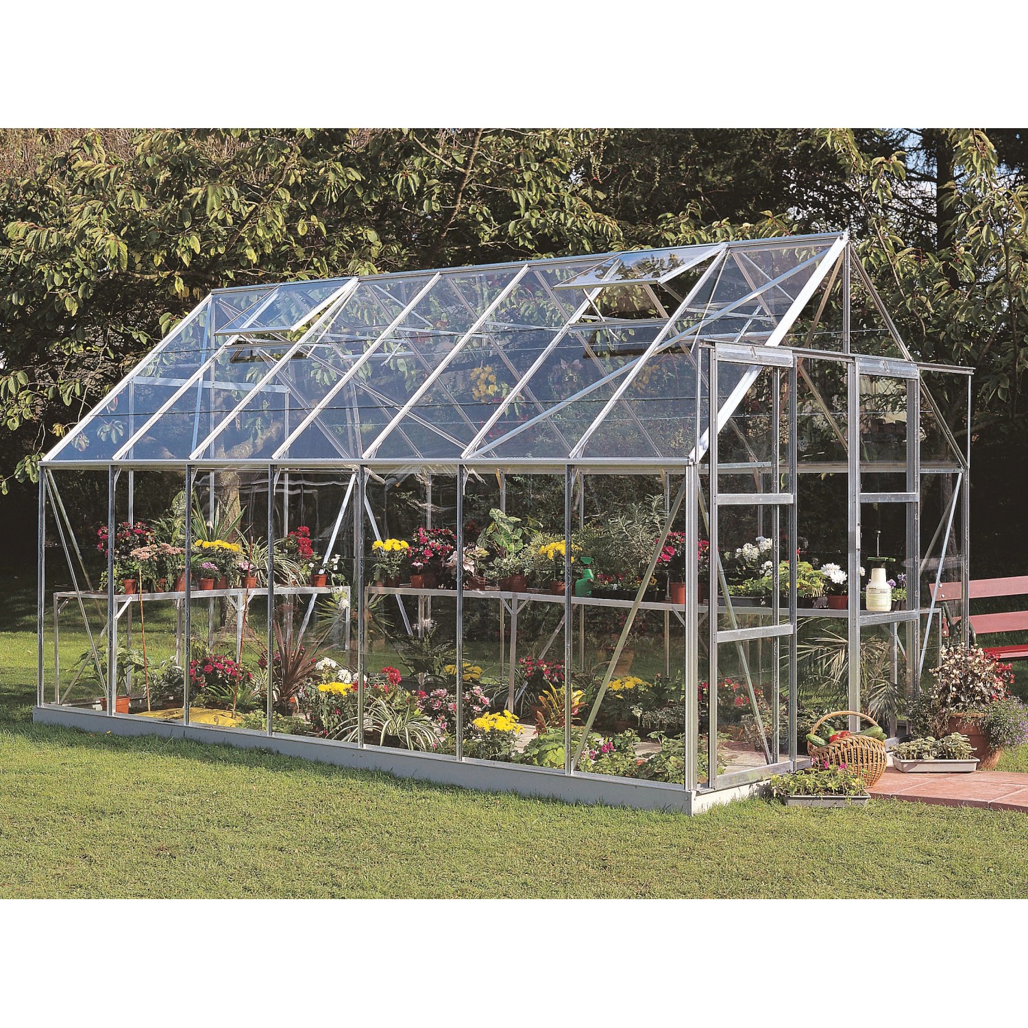 Halls Gewächshaus Magnum 148 ESG Alu 11,5 m²