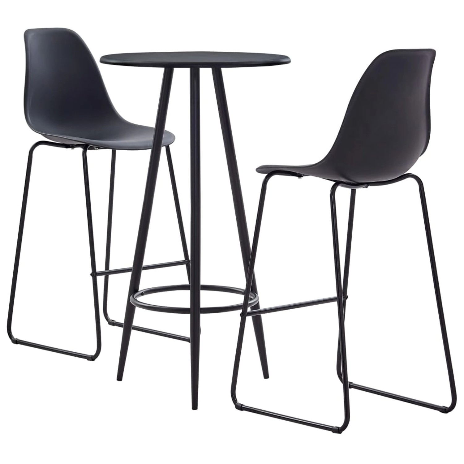 vidaXL 3-tlg. Bar-Set Kunststoff Schwarz Modell 1 günstig online kaufen