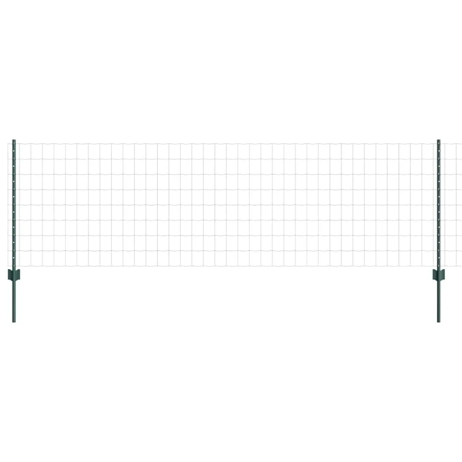 vidaXL Zaun mit Pfosten Grün 3336021