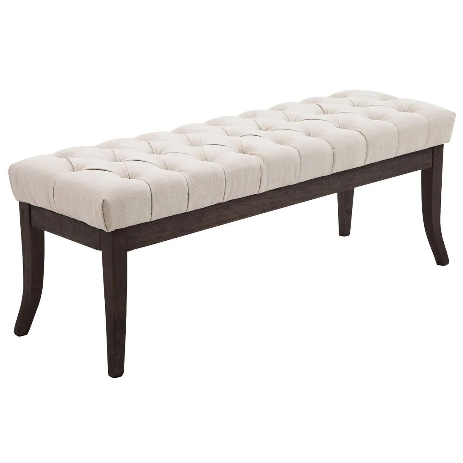 CLP Sitzbank Ramses Stoff Antik-Dunkel Creme/120 cm