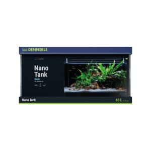 Dennerle Nano Tank Basic 60L Aquarium-Set mit Pflanzen und Zubehör.