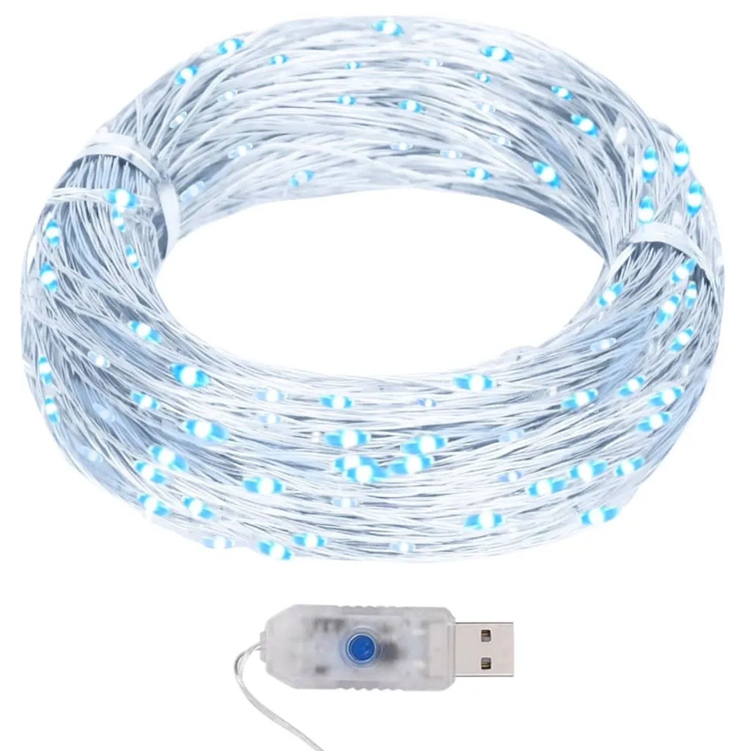 vidaXL LED-Lichterdraht 40 m 400 LED Kaltweiß 8 Funktionen 328848
