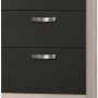 Optifit Unterschrank Faro220, 60 cm, Anthrazit-Braun mit 2 Auszügen und Arbeitsplatte.