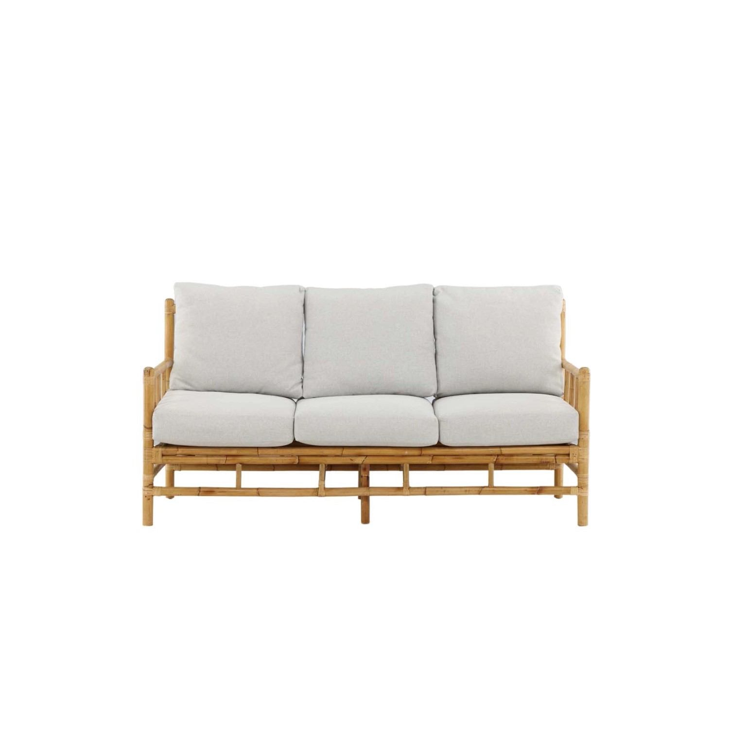 ebuy24 Cane Gartensofa mit Gartenkissen 3 Person Natur günstig online kaufen