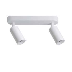 LUXULA LED Aufbauspot 2-Flammig GU10 Schwenkbar Deckenstrahler Deckenspot Akzentbeleuchtung Deckenlampe Aluminium Weiß