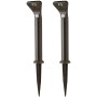 2er-Pack braune Mr. Beams LED-Wegeleuchten MB592 mit Bewegungsmelder für den Garten.