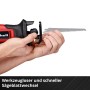Einhell Akku-Universalsäge: Werkzeugloser Sägeblattwechsel der Säbelsäge im Detail.