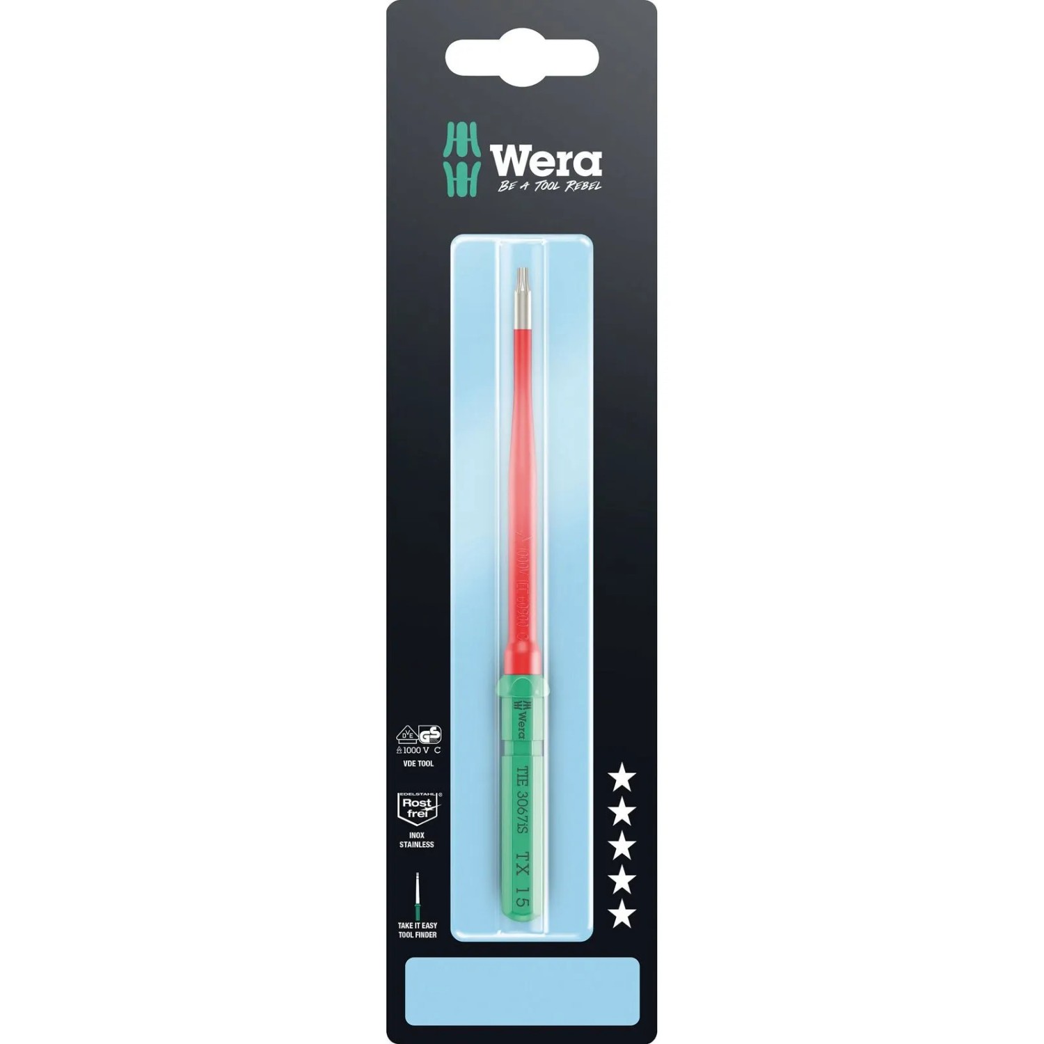 Wera Kraftform Kompakt VDE 3067 Is TORX Take It Easy SB  Edelstahl 05006590001
