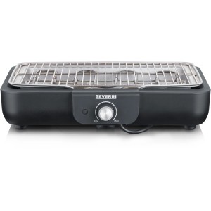Severin Tischgrill mit Grillrost aus Edelstahl, Temperaturregler für Elektrogrills.
