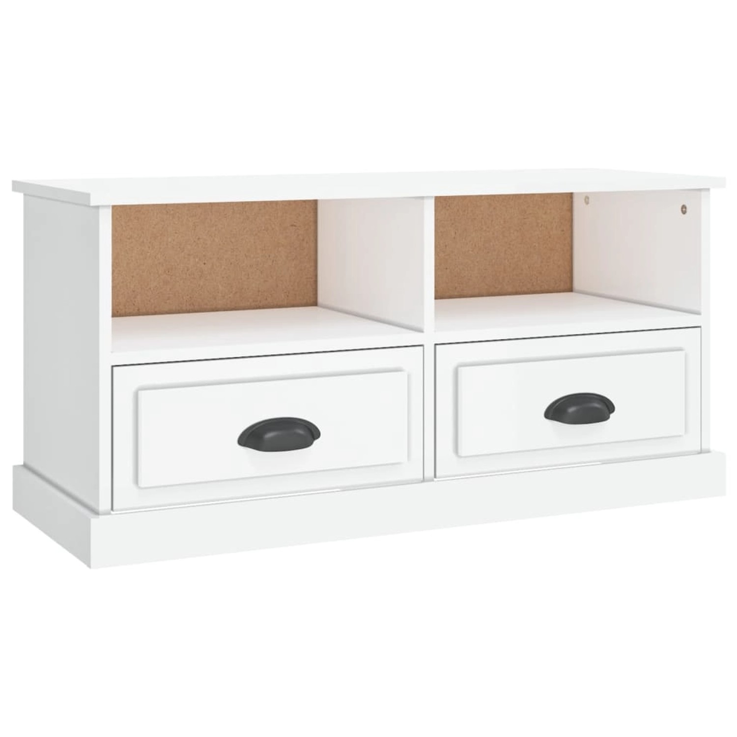 vidaXL TV-Schrank Hochglanz-Weiß 93x35,5x45 cm Holzwerkstoff 816466