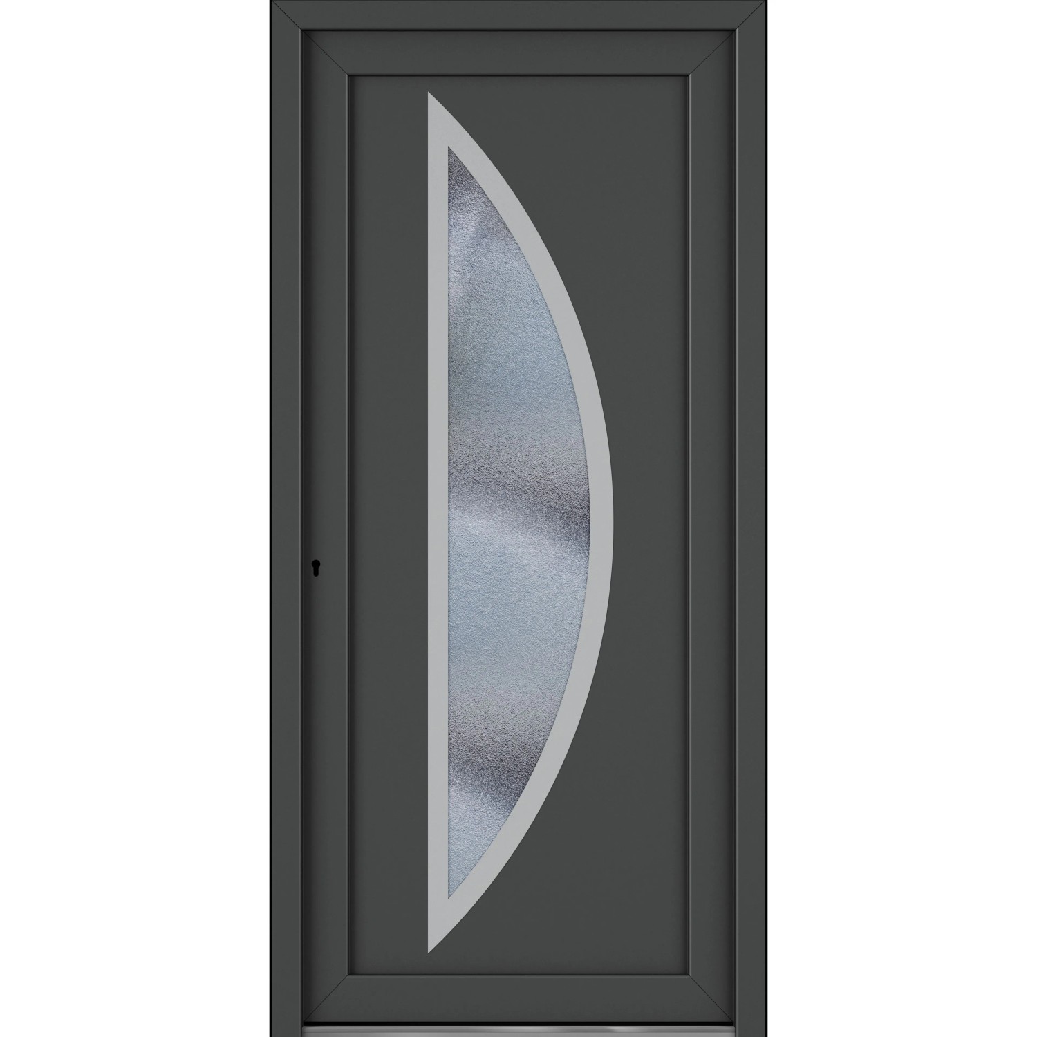 Roro Haustür OKE 1104 Kunststoff Weiß-Anthrazit 100 cm x 210 cm DIN L