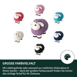 VERDOBA Bunte Mini Schafe Gartenfiguren Pastell Violett