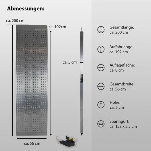 TRUTZHOLM Alu Auffahrrampe, 200x56 cm, bis 270kg belastbar, für Anhänger Zubehör.