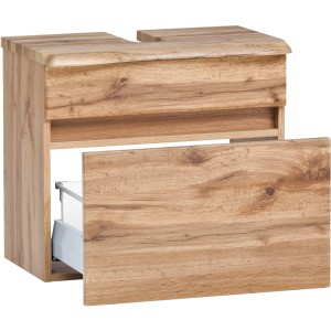 Held Möbel Waschbeckenunterschrank Trient, 60 cm, Wotaneiche mit Schublade.