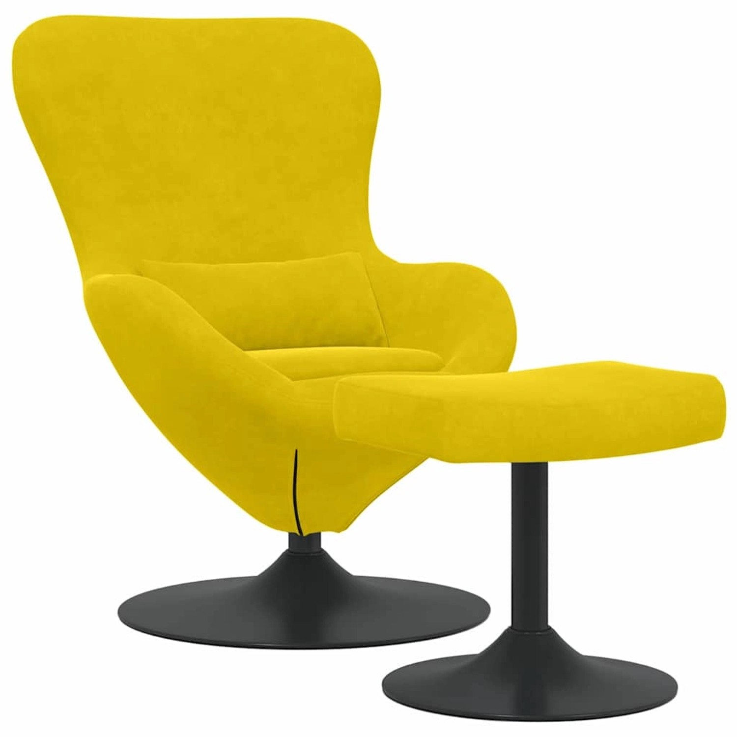 vidaXL Eierstuhl mit Fußhocker Gelb 63 x 73 x 90 cm Samt 42002751 günstig online kaufen