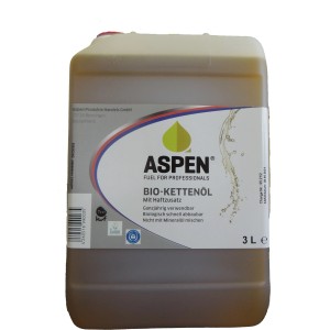 Kanister Aspen Bio-Kettenöl 3 l mit Haftzusatz für Kettensägen.