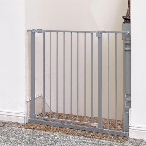 Relaxdays Treppenschutzgitter Eisen Kunststoff Grau Klemmbar 95 bis 100 cm 3,7 kg