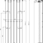Technische Zeichnung: Schulte ExpressPlus Design-Heizkörper Aachen mit Maßen und Details.