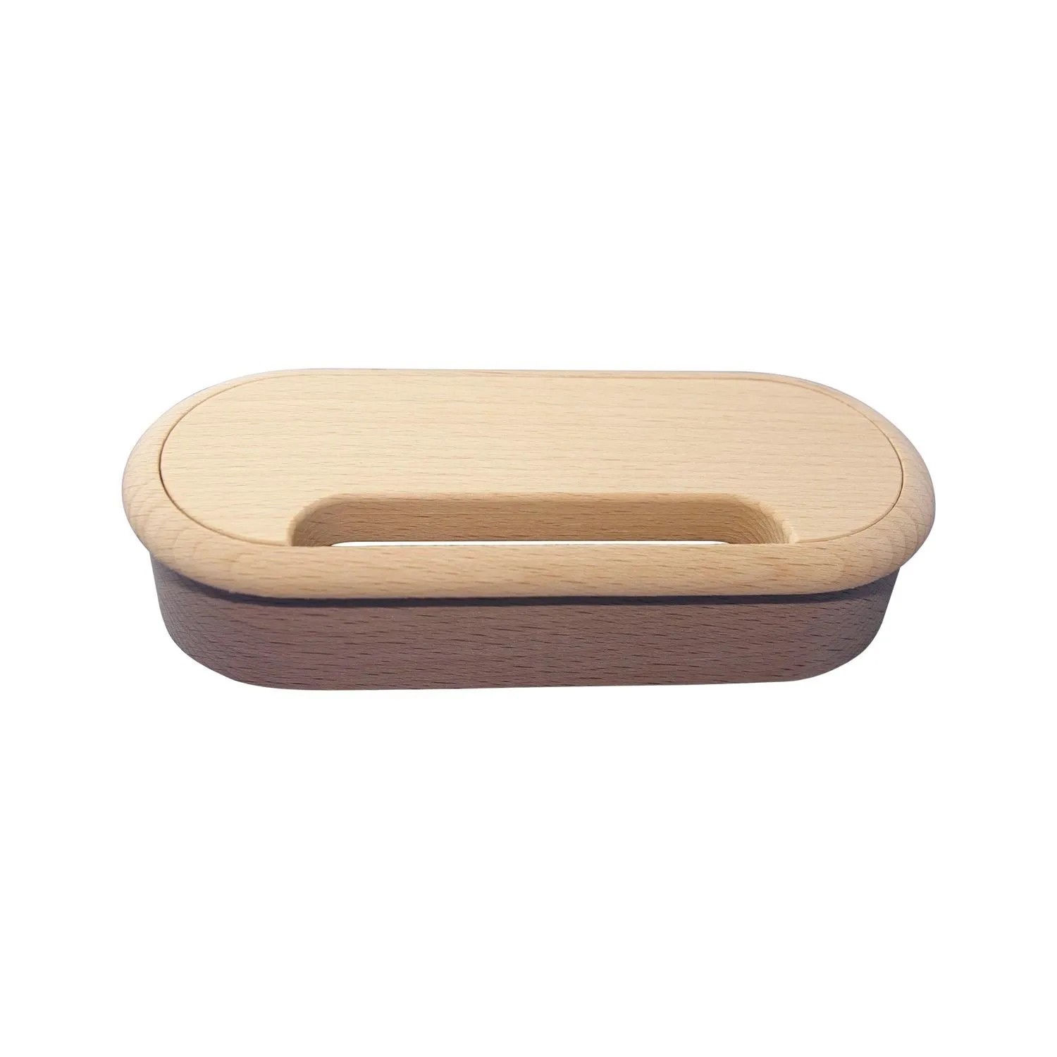 Alles im Griff Kabeldurchführung Oval 57x143 mm Buche Roh