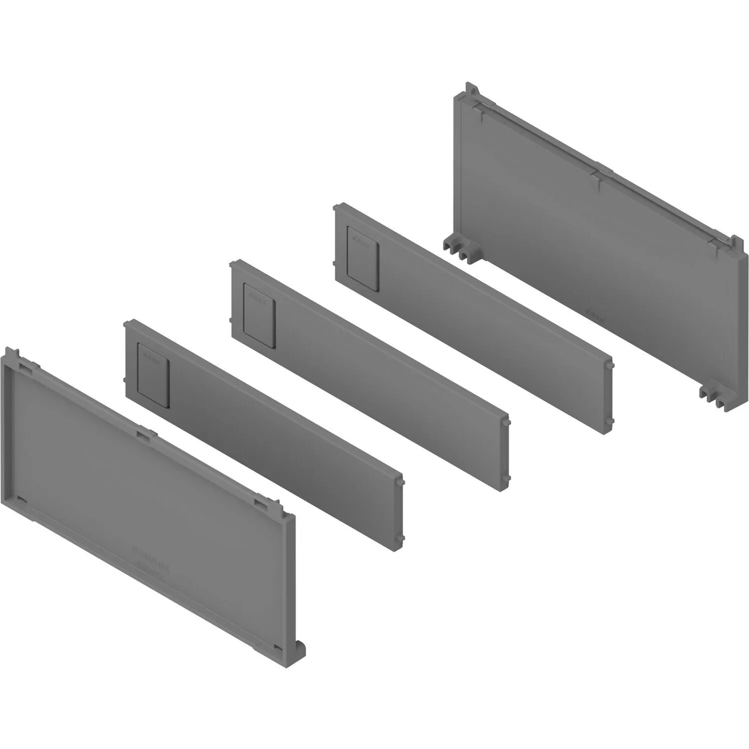 Blum Flascheneinsatz Ambia-Line für Schublade B 200 mm Kunststoff Indiumgrau Matt