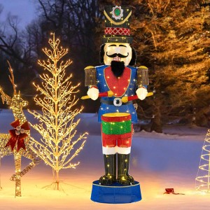 Costway Weihnachten Nussknacker Figur Groß Weihnachtsdeko XXL 185 cm