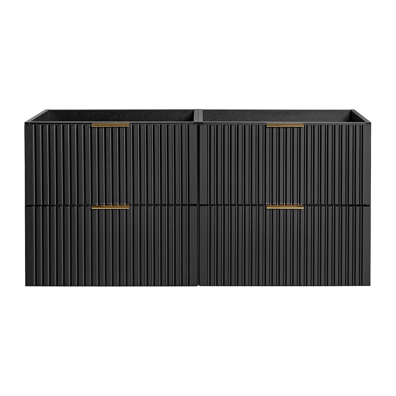 Vente-unique Waschbeckenunterschrank Zevara Schwarz 120 cm