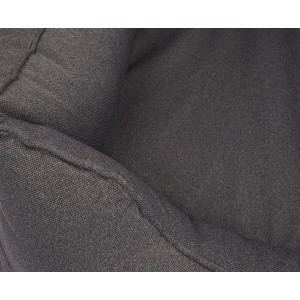 Detailaufnahme: Knuffelwuff Hundebett Leon, orthopädisch, wasserabweisend, Velours, anthrazit.