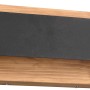 Moderne Trio LED-Wandleuchte Arino in Schwarz matt und Holzoptik für Wohnraumbeleuchtung.