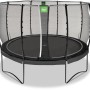 Schwarzes EXIT Allure Classic Trampolin Ø 366 cm mit Sicherheitsnetz.