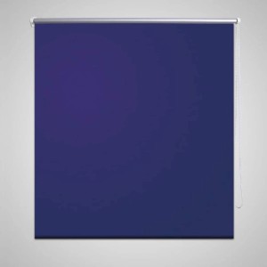 Blaues Verdunkelungsrollo, 160x175 cm, für Fenster. Blickdichtes Rollo mit Kettenzug.