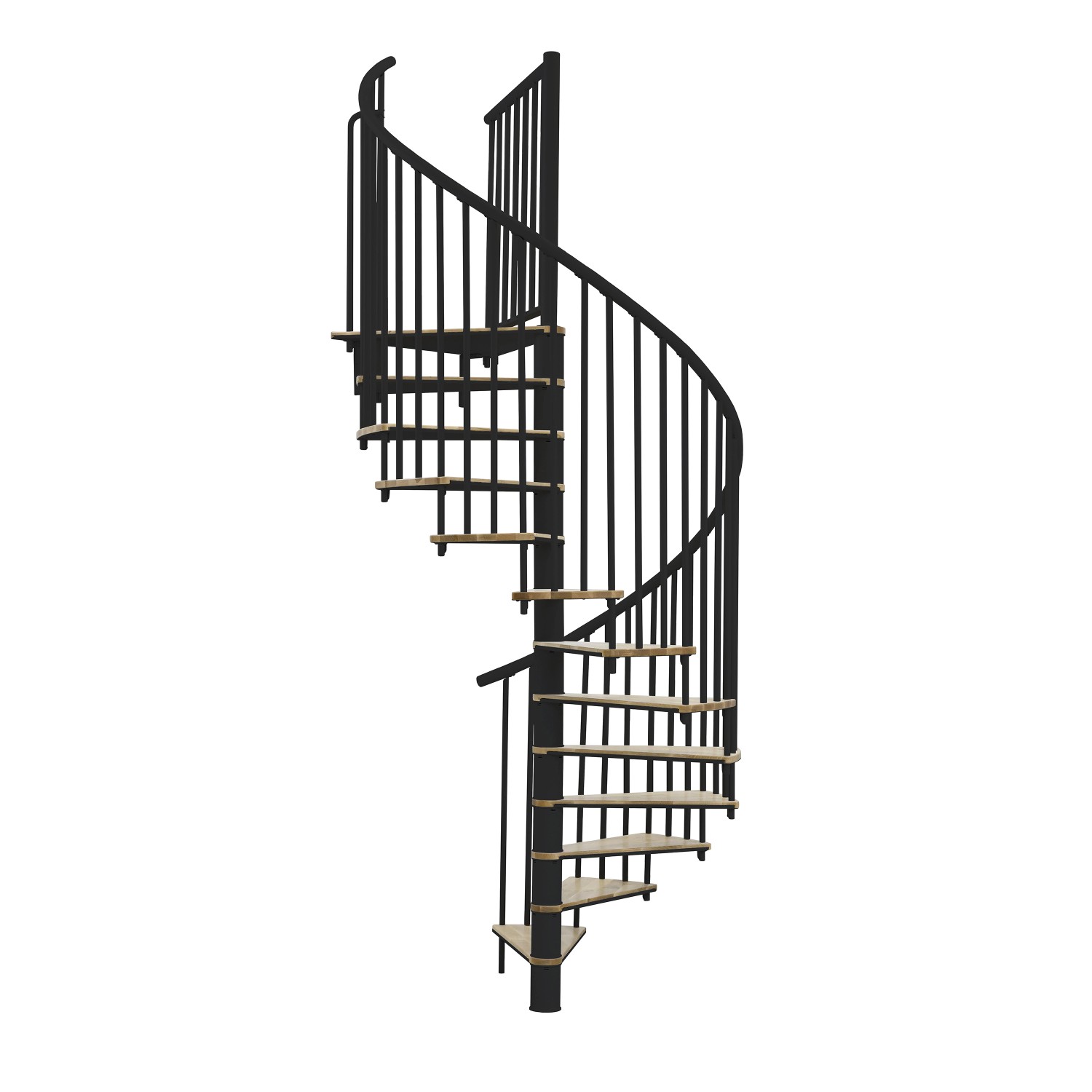 Minka Spindeltreppe Switch Ø 160 cm Eiche Schwarz günstig online kaufen