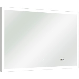 Pelipal Quickset 360 Spiegel, 110 cm, mit LED-Rahmen und Uhr.