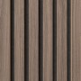 Akustikpaneel Wandverkleidung Walnuss, MDF mit schwarzem Akustikfilz, 60 cm, 2er-Set.