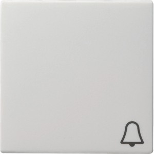 Gira Wippe Standard55 reinweiß mit Klingelsymbol für Schalter.