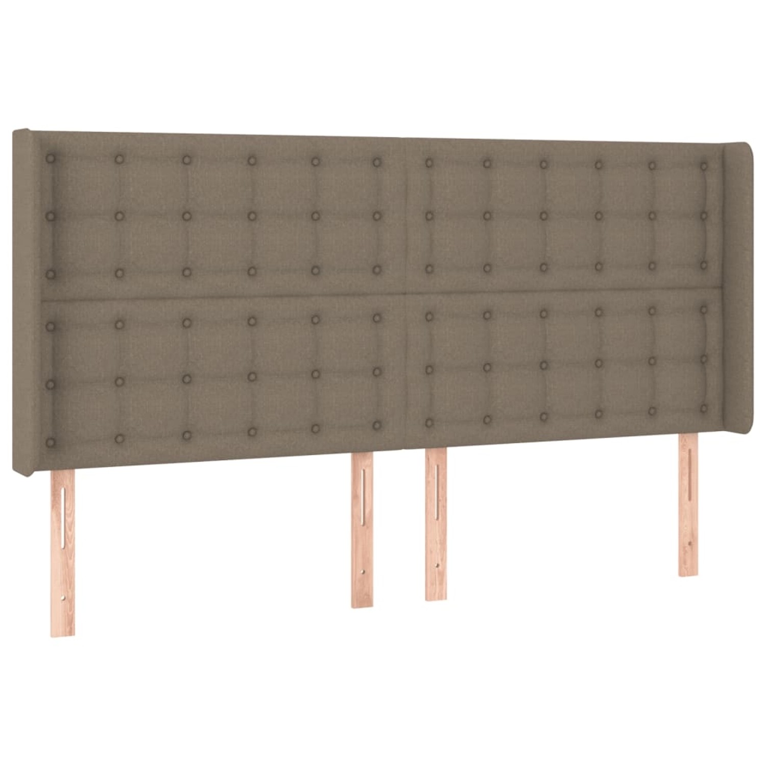 vidaXL LED Kopfteil Taupe 203x16x118/128 cm Stoff 3124508