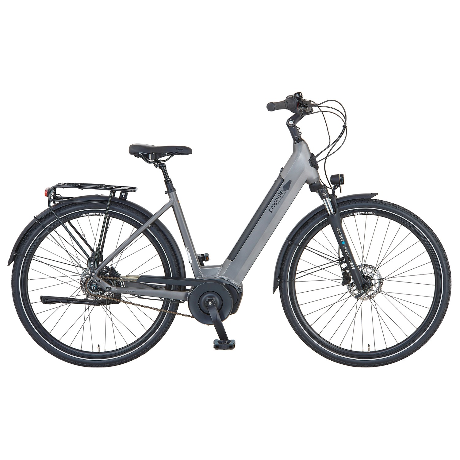 Prophete City E-Bike Geniesser Damen Grau Metallic Matt 28