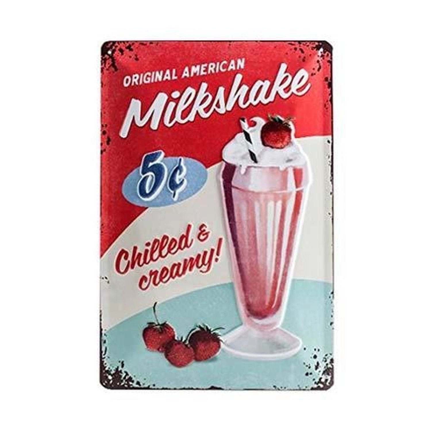 Nostalgic-Art Blechschild 20 x 30cm - USA - Milkshake günstig online kaufen